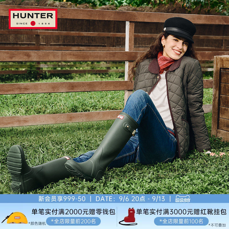 Hunter雨鞋惠灵顿雨靴长筒靴图片