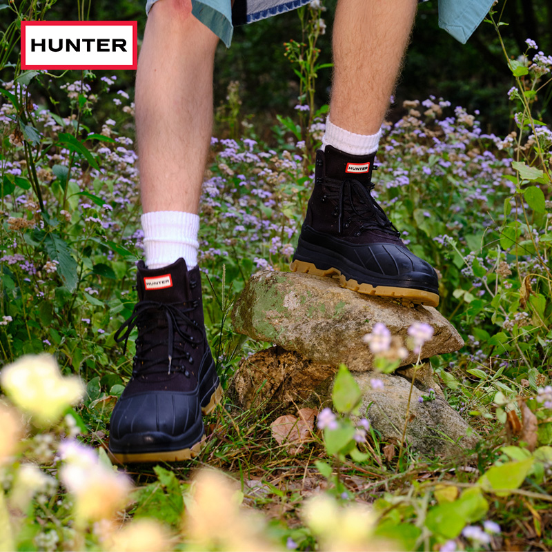 HUNTER男鞋男士沙漠踝靴高帮靴登山鞋马丁靴男靴