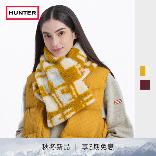 HUNTER秋冬格子保暖亲肤围巾