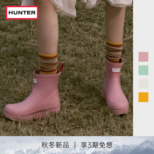 hunter雨靴酷玩涉水鞋矮筒短靴