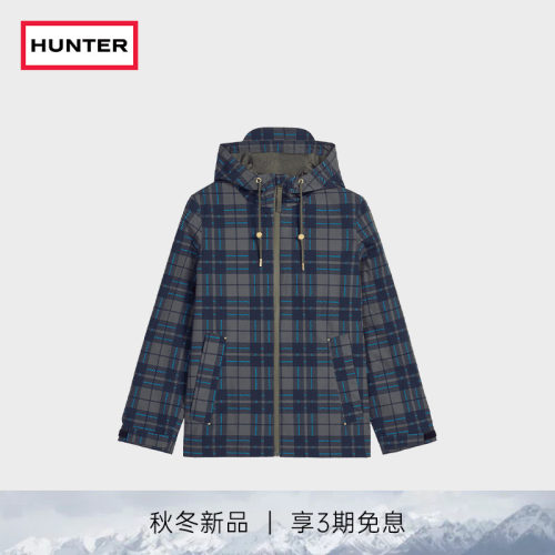 HUNTER秋季格纹连帽夹克