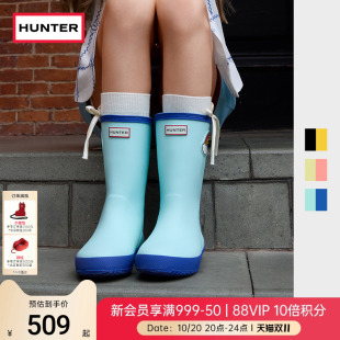 拼色水鞋 天气徽章款 宝宝雨靴 轻巧防滑防水雨鞋 HUNTER儿童雨靴经典