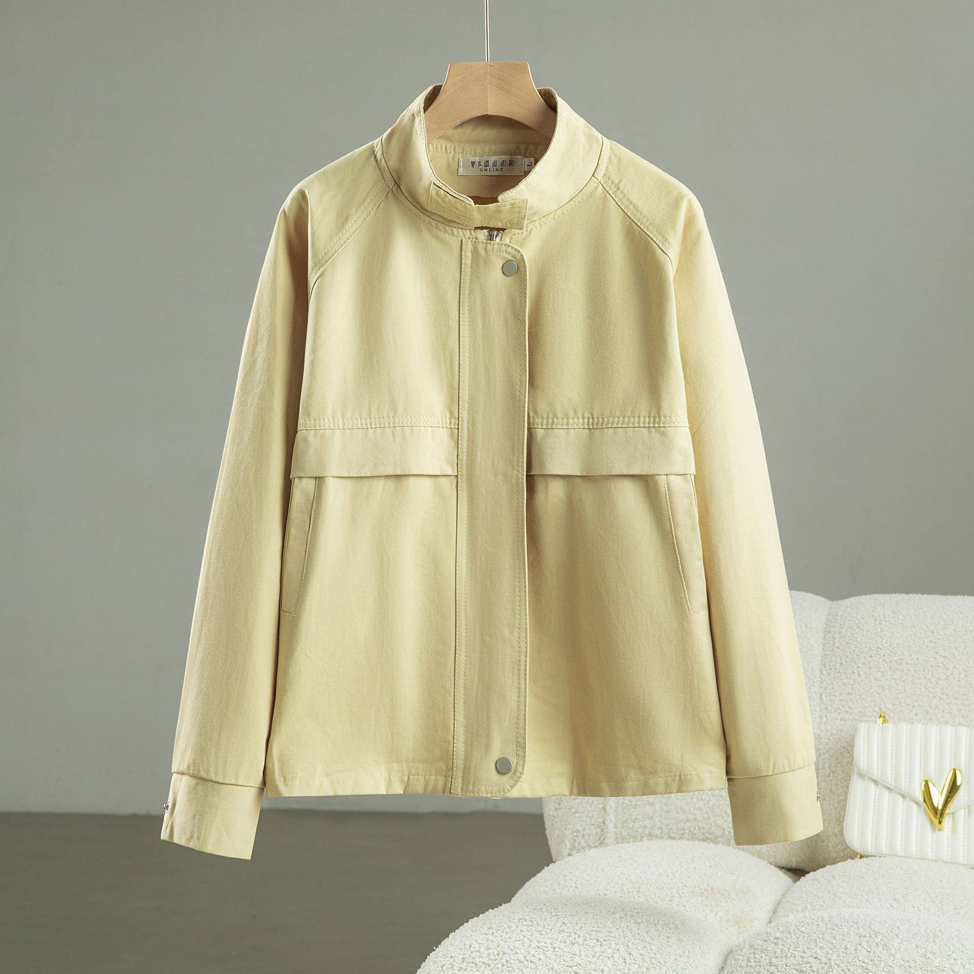 特价立领夹克短外套女2025春秋新款甜酷感百搭休闲风气质上衣,运动服/休闲服装,棒球服,淘宝优惠券,粉丝福利购,淘宝优惠卷