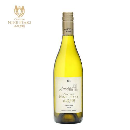 山东青岛莱西九顶庄园霞多丽干白葡萄酒国产750ml*1瓶