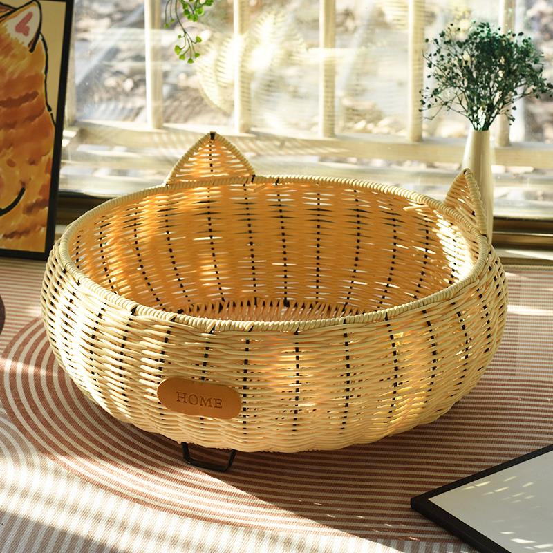 猫窝冬季冬天保暖四季通用藤编网红猫抓窝猫舍猫房子宠物窝猫咪窝