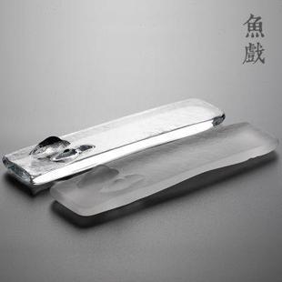 仿古玻璃香薰香炉家用室内禅意线香香插卧香炉茶道摆件 鱼戏日式