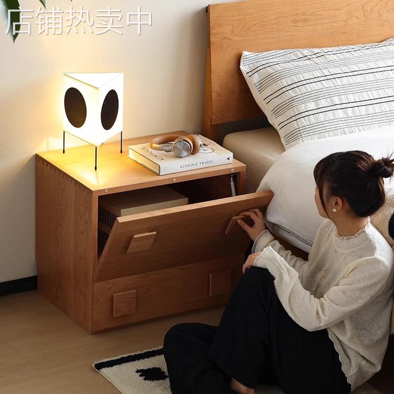 北欧实木模块组合柜复古客厅边柜收纳储物柜斗柜