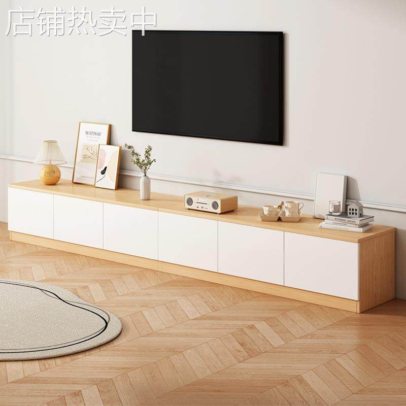 电视机柜客厅家用现代简约新款地柜收纳储物一体高级感落地电视柜