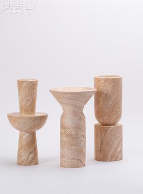 大千新品现代条纹抽象树脂工艺品 设计师家用创意果盘厨房糕点盘