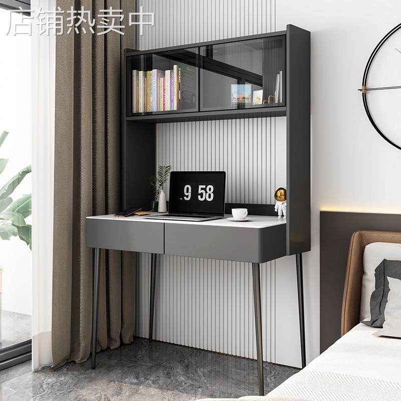 轻奢岩板卧室书桌书柜书架一体现代简约家用小户型学习桌化妆桌,电子元器件市场,其它电脑元件/零配件,淘宝优惠券,粉丝福利购,淘宝优惠卷