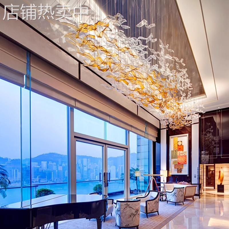 天亨创意顶部挂饰琉璃扭片酒店中庭商场天花板装饰艺术空中吊饰