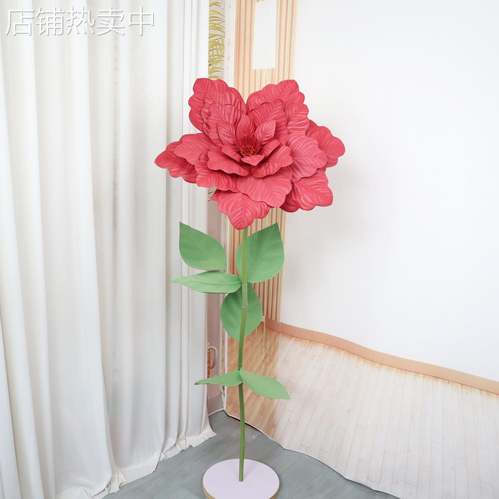 橱窗展示PE仿真花婚庆装饰大型花篮插花拍摄道具假花套装大量