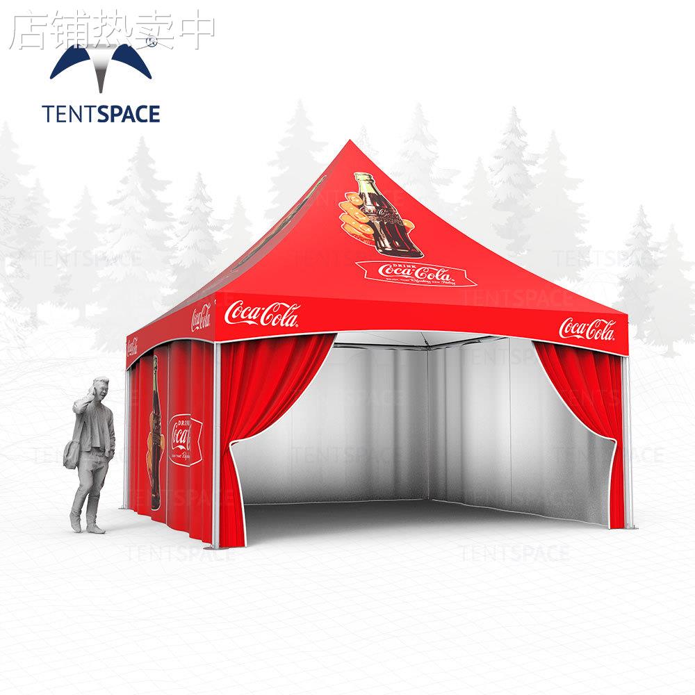 户外折叠广告天幕帐篷 摆摊遮阳促销展览广告帐篷便捷可移动