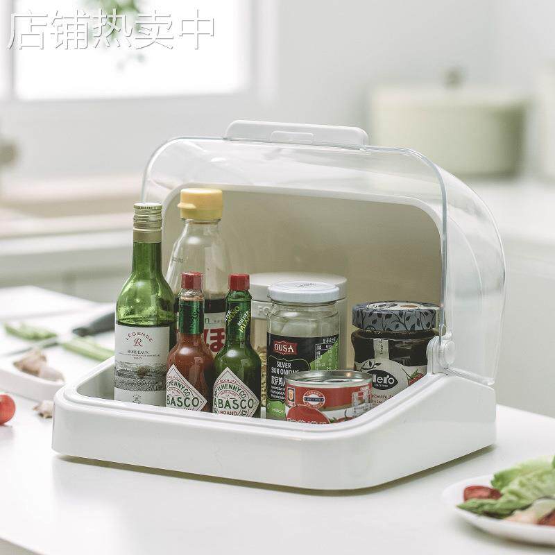 日本进口ASVEL厨房调味瓶收纳箱放油酱醋瓶调料用品防尘箱储物盒