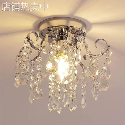 欧式吸顶灯现代大气水晶灯高档酒吧入户门厅阳台天花板卧室灯跨境