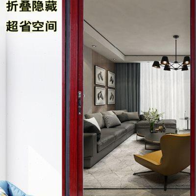 升级万向轴承轮金刚网折叠高清钢纱门防蚊防猫狗老鼠带锁防盗推拉
