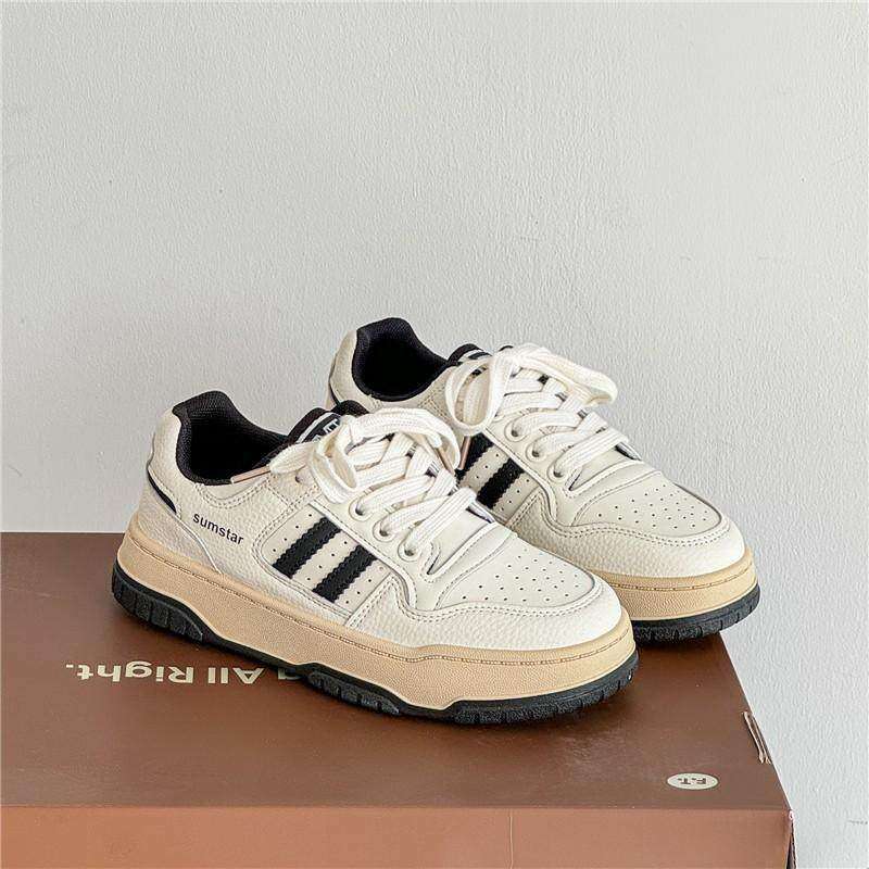 复古百搭德训板鞋女款2026秋季新款学生潮鞋厚底小白鞋运动休闲鞋,女鞋,休闲板鞋,淘宝优惠券,粉丝福利购,淘宝优惠卷