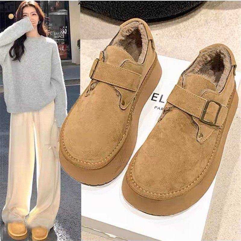 厚底加绒豆豆鞋勃肯鞋女2026年新款秋冬季乐福鞋博肯棉鞋子雪地靴,女鞋,勃肯鞋/软木鞋,淘宝优惠券,粉丝福利购,淘宝优惠卷