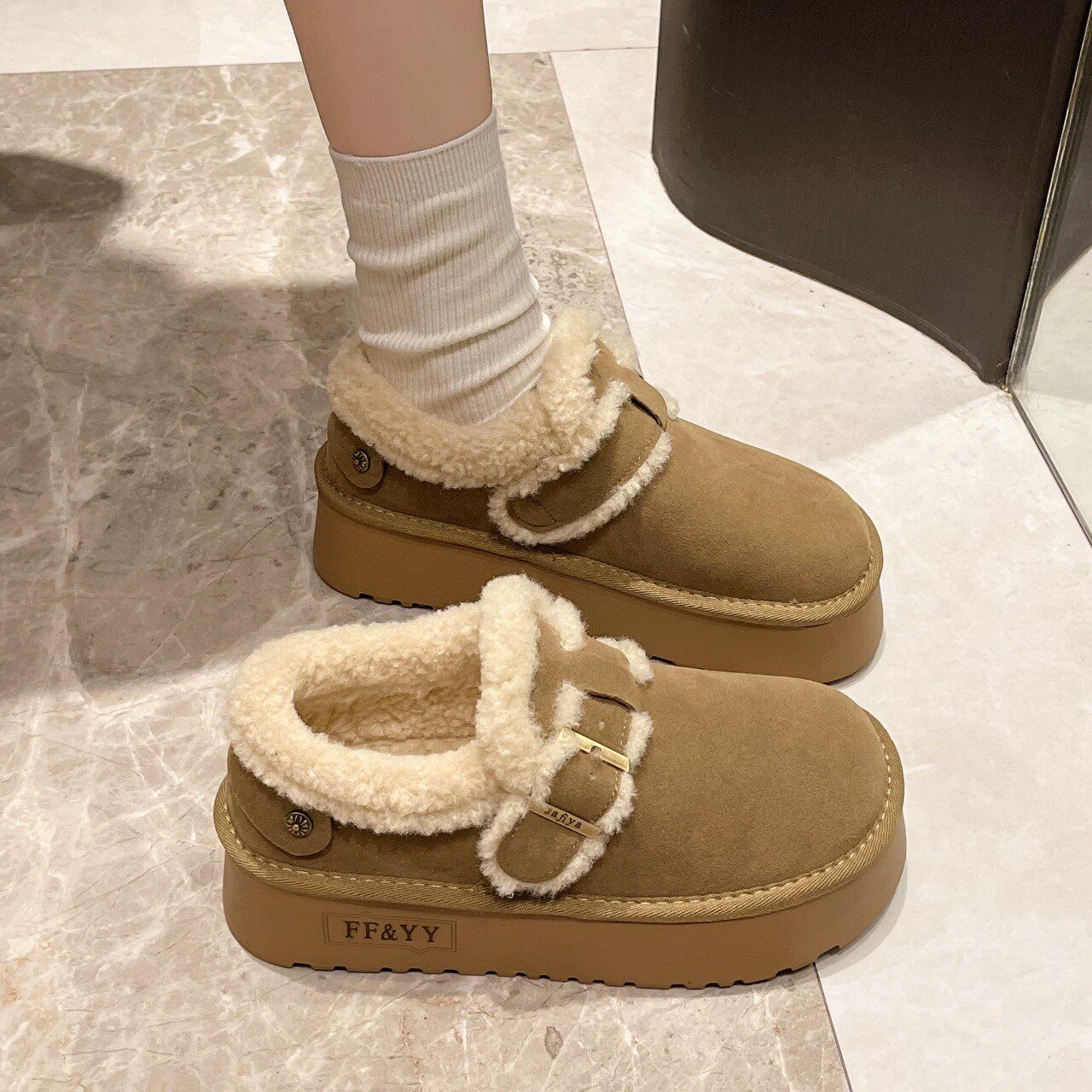 厚底雪地靴女2025冬季新款