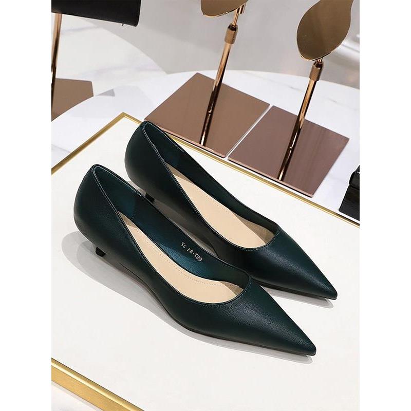 港风新品尖头细跟高鞋女春