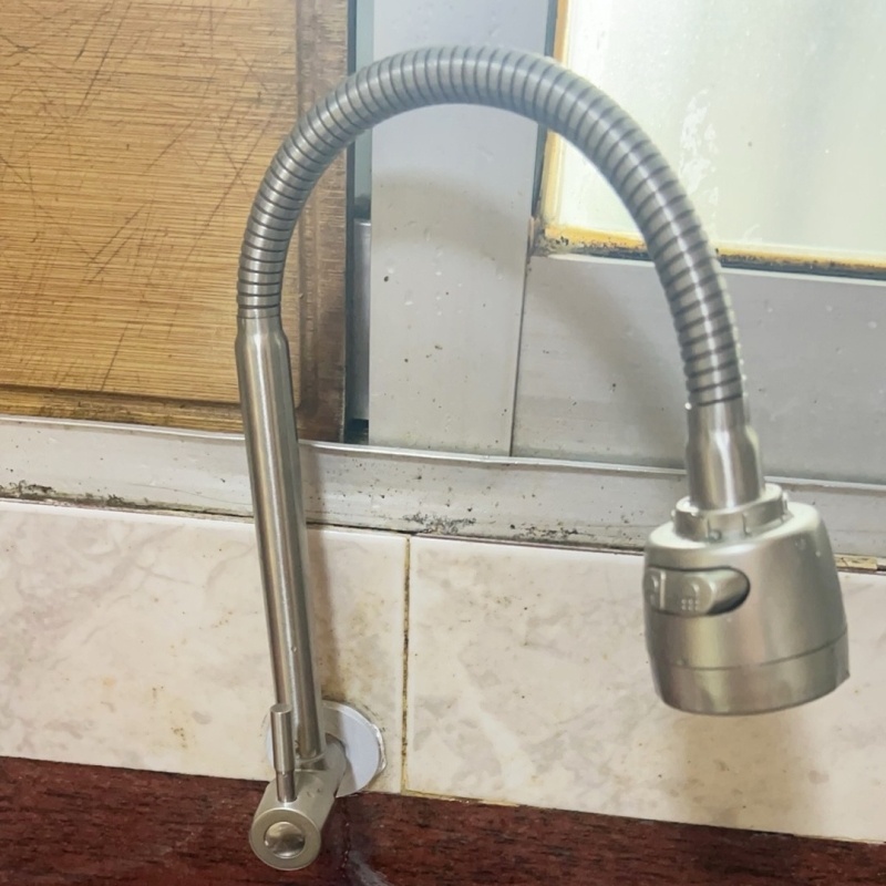 洗衣池厨房洗菜盆水龙头入墙式单冷阳台水槽家用侧进304不锈钢