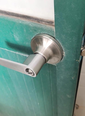 卫生间三杆式塑钢门把手浴室锁门厕所门锁球形锁铝合金室内三叉