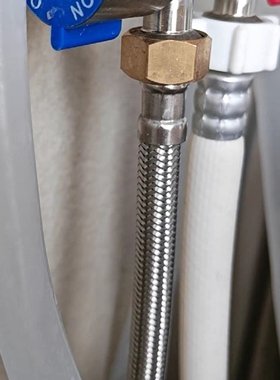 水管热水器304角阀高压4分软管冷热不锈钢防爆金属进水管马桶