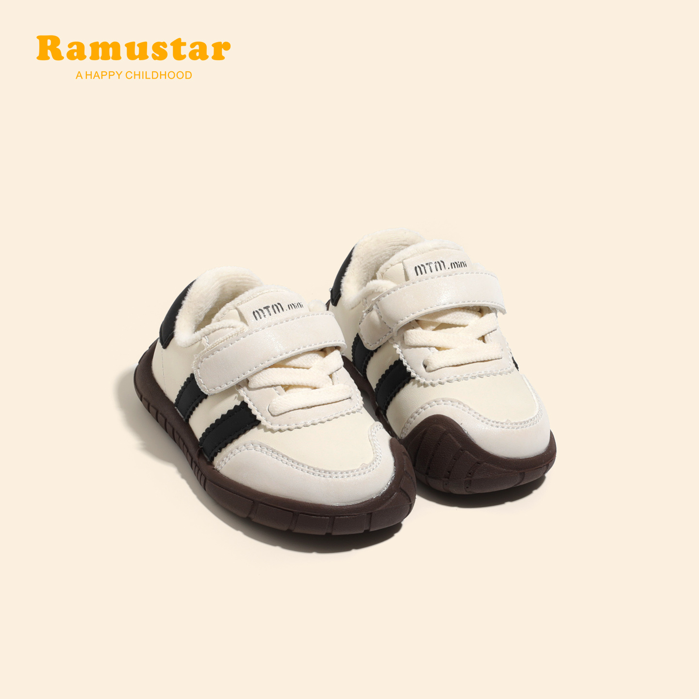 宝宝德训鞋加绒保暖学步棉鞋