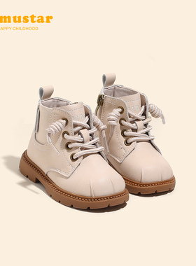 女童马丁靴冬季新款加绒保暖婴儿短靴加厚女宝靴子软底女宝宝棉靴