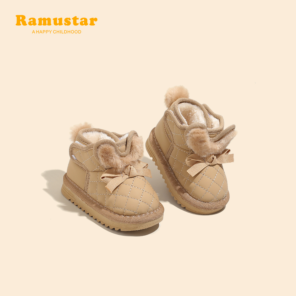 女宝雪地靴加绒加厚鞋子女童棉鞋