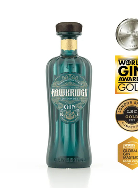 多次获奖 霍克利奇金酒蓝标 Hawkridge 英国伦敦干风味杜松子金酒