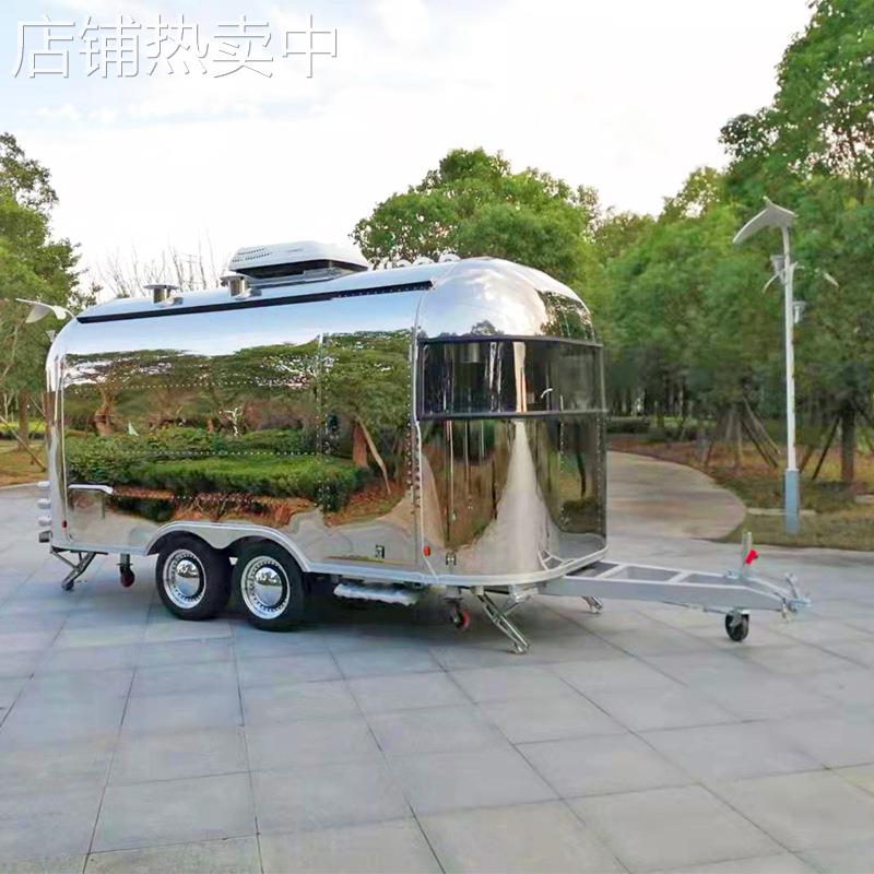 夜市流动餐车移动街景美食拖车路边摊移动麻辣烫油炸烧烤餐车