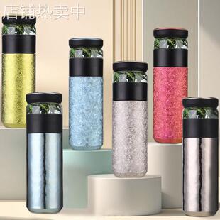 乐壶匠纯钛茶水分离车载户外便携闷茶钛杯刻字跨境贴标茶具