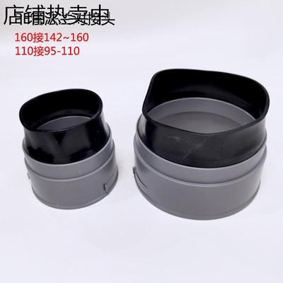 新风系统主机PE管法兰口对接件橡胶软变径PE新风管对接头