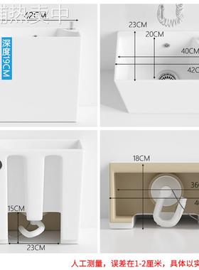 ΨΨll阳台家用拖把池陶瓷落地式拖布池北欧窄长迷你小号彩色墩布