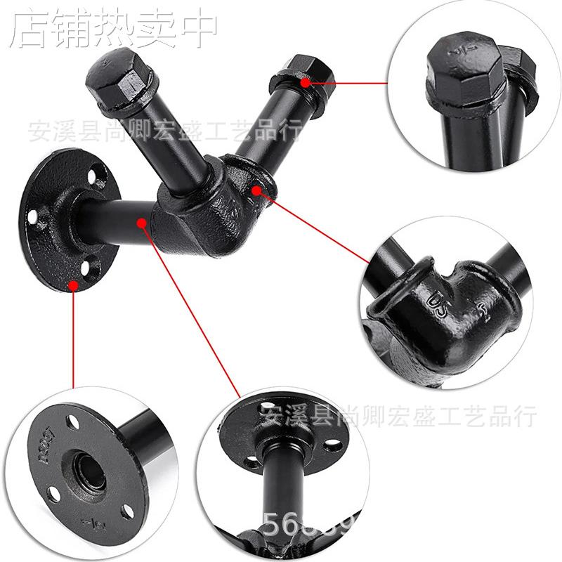 工业管道挂钩重型毛巾架壁挂古董长袍挂钩 DIY 风格v型