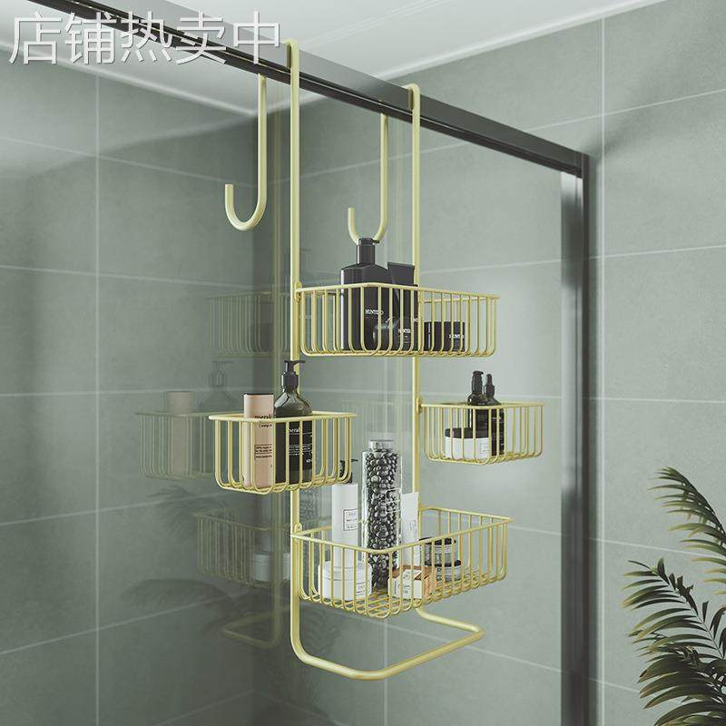 浴室墙上置物架门后挂架卫生间收纳架子厕所淋浴间打孔挂篮收纳架,收纳整理,书桌收纳置物架,淘宝优惠券,粉丝福利购,淘宝优惠卷