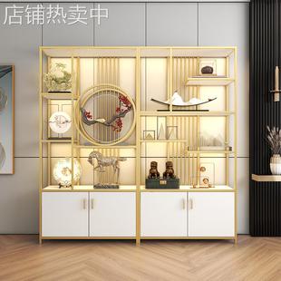 轻奢博古架现代简约实木办公茶叶柜客厅玄关架茶架子置物架展示柜