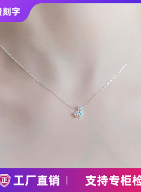 弥音原作s925纯银色彩小鹿项链短锁骨链吊坠学生闺蜜女友生日礼物