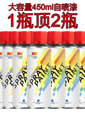 AA450ml容量自动喷漆黑白色汽车自喷漆防锈金属漆改色手喷漆