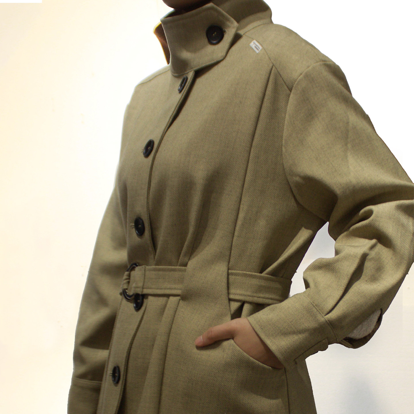 立领单排扣中长款外套女高级感春秋斜纹长袖通勤工装欧式潮流外套,女装/女士精品,短外套,淘宝优惠券,粉丝福利购,淘宝优惠卷