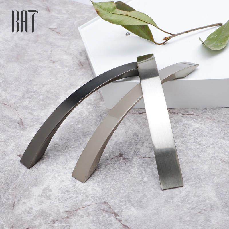 厂家直销现代简约锌合金拉手欧式家具双白橱柜把手衣柜门抽屉拉手