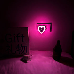爱心节拍 氛围灯卧室情调浪漫睡眠灯床头灯光控感应小夜灯节能灯