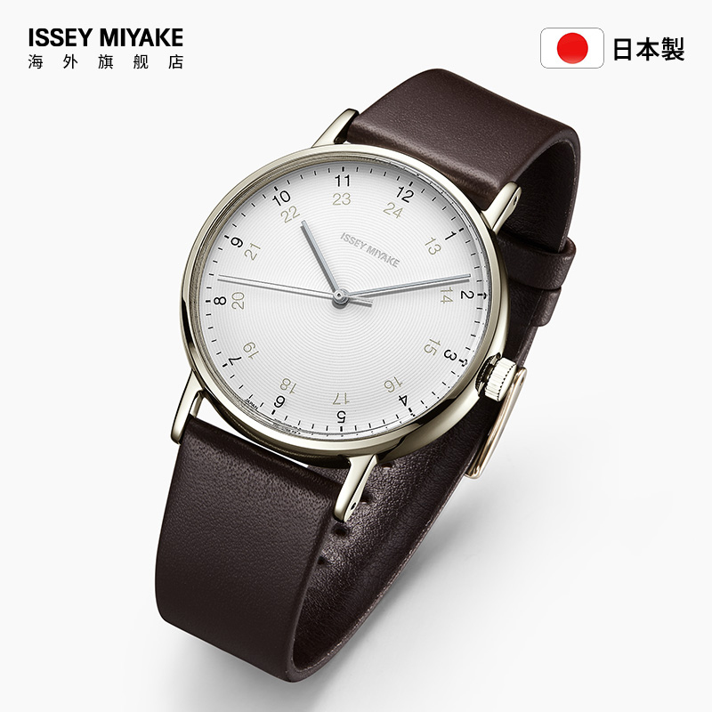 issey miyake/三宅一生手表女简约ins风皮带时尚气质女表NYAJ007Y