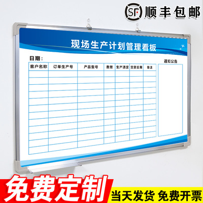 【现场生产计划管理看板】当天发