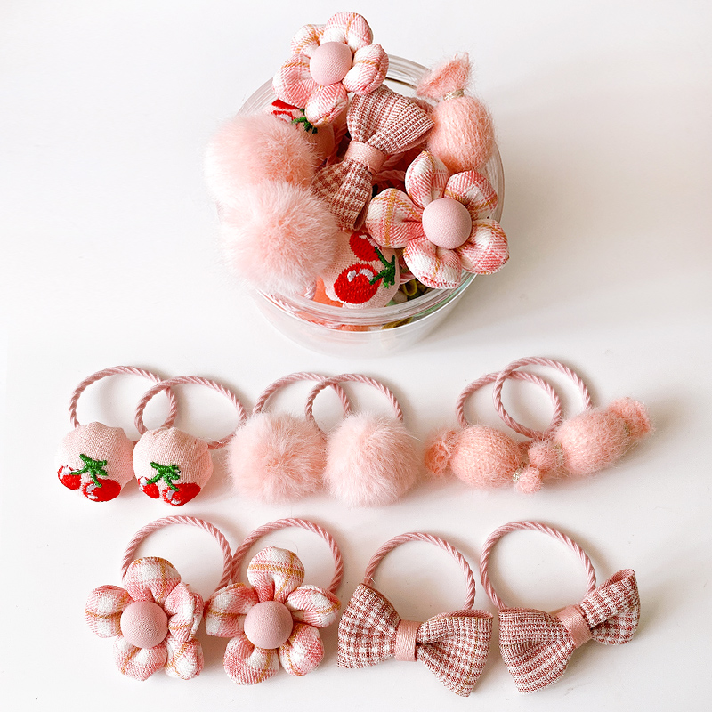 婴幼儿可爱风花朵饰品夏季发圈