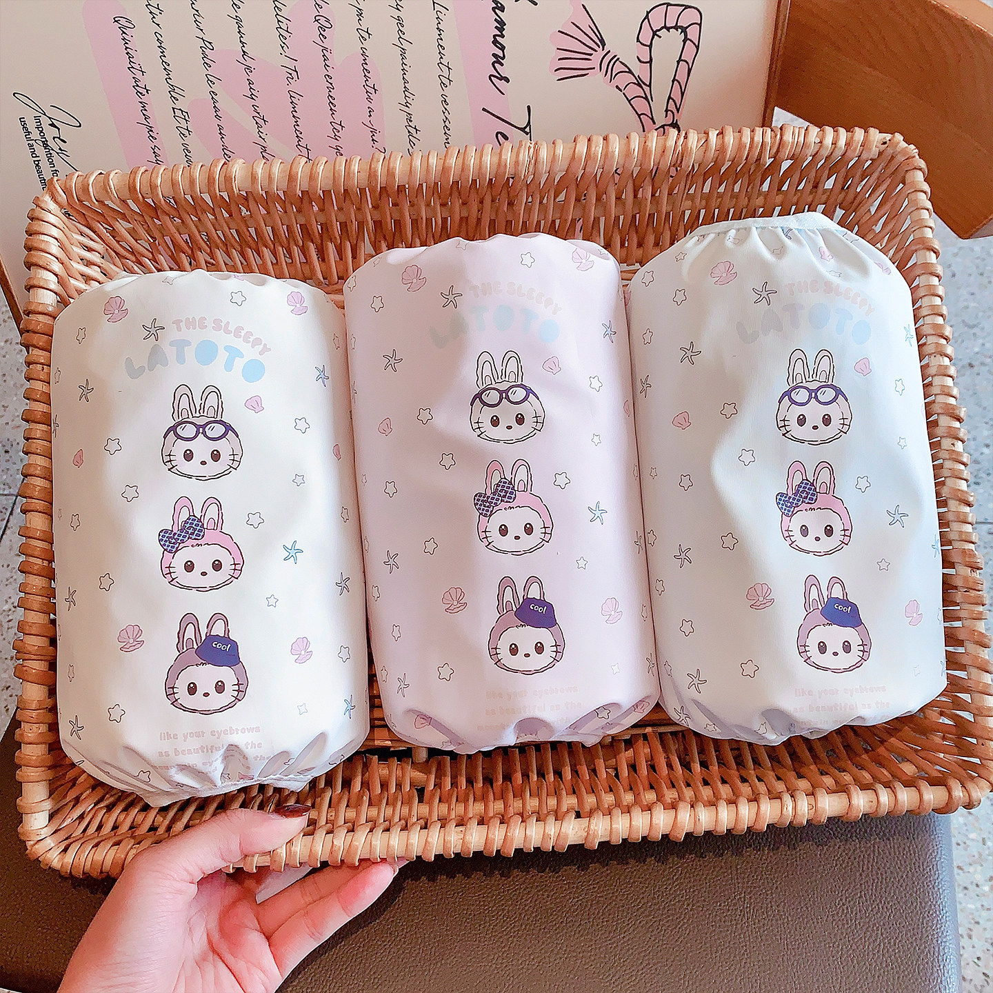 儿童防水袖套女孩秋冬季羽绒服套袖加长防污免洗护袖小学生中大童