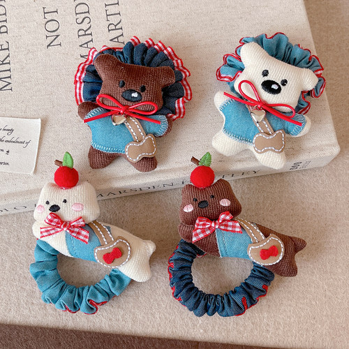 儿童发圈2025新款发绳女童宝宝扎头发橡皮筋丸子头小熊头绳不伤发