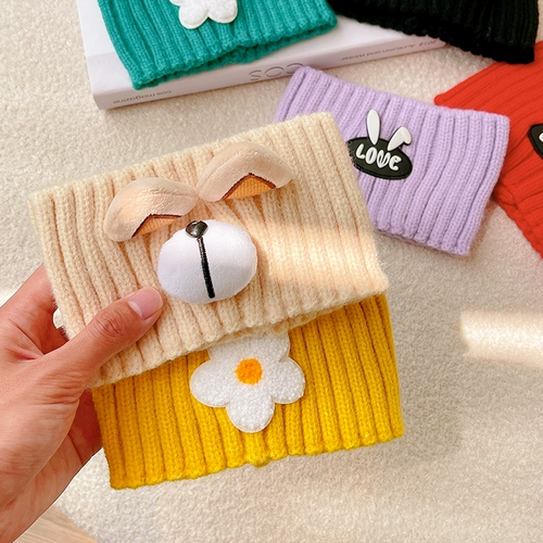 Детская удерживающая тепло трикотажная повязка на голову, ободок с буквами, аксессуар для волос, Южная Корея, коллекция 2022