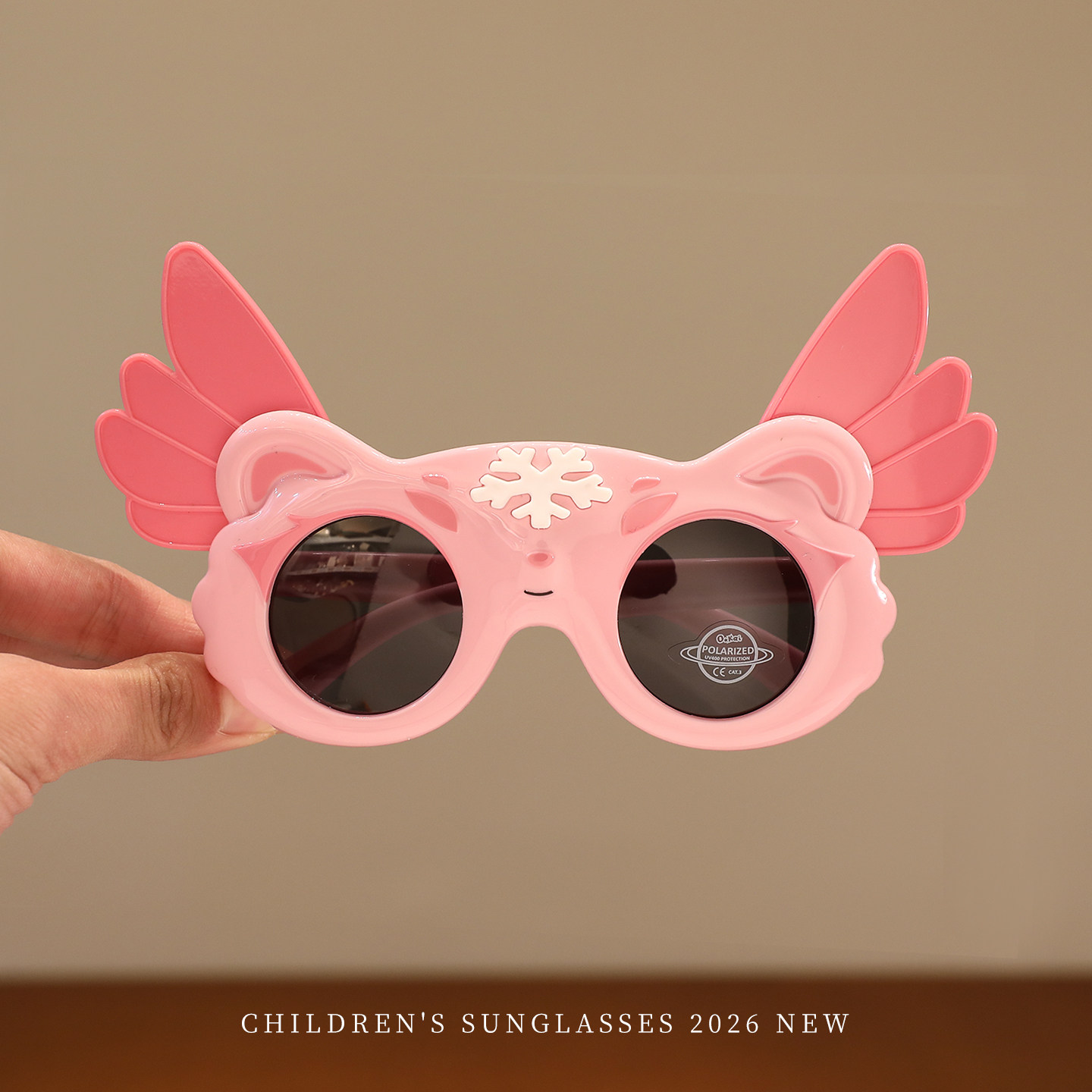 儿童太阳镜可爱翅膀造型宝宝防晒防紫外线偏光墨镜女童遮阳眼镜